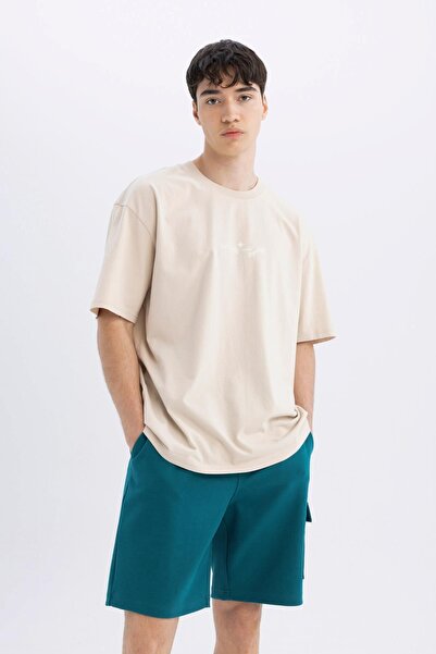 DeFacto Regular Fit Düz Paça Kargo Cepli Basic Düz Şort B8796ax24sm