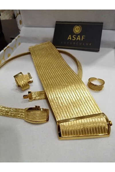 asaf kuyumculuk Trabzon Hasırı Klasik Model 19 Sıra Bileklik 5 Sıra Gerdanlık...