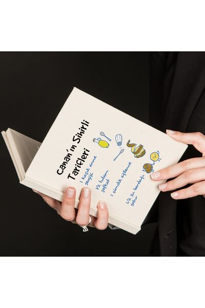 Hediyesepeti Food Recipe for Hamarat Mothers Printed Canvas Notebook