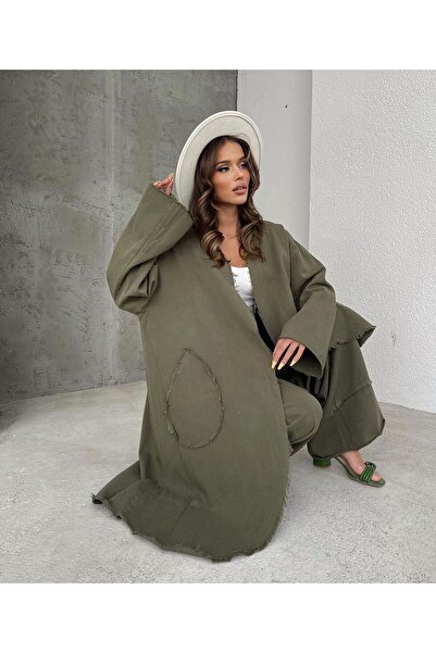 REFİŞ BUTİK VE AKSESUAR طقم بنطلون كيمونو من قماش الكتان