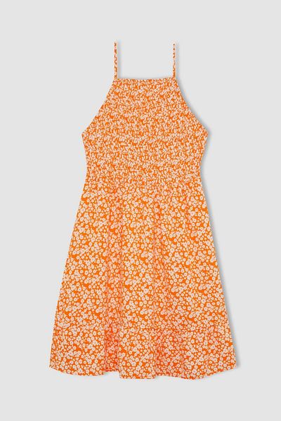 DeFacto Neckholder-Minikleid mit Blumenmuster und Trägern, C0925AX24HS