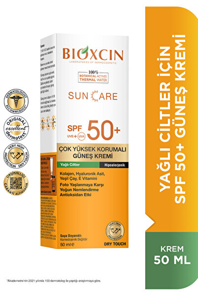 Bioxcin SunCare Yağlı Ciltler Için Güneş Kremi Spf 50 Çok Yüksek Korumalı 50 ...