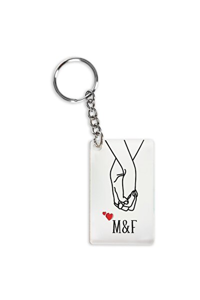 Hediyesepeti هدية لعيد الحب سلسلة مفاتيح مصممة بأيدينا لا تترك أبدًا