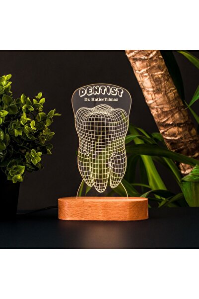 Hediyesepeti Diş Hekimine Hediye 3 Boyutlu Led Lamba