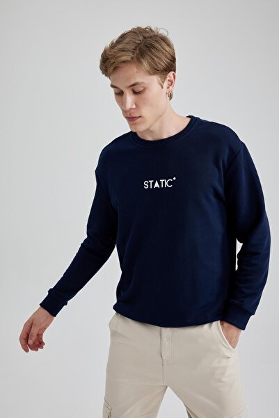DeFacto Crew Neck Printed Regular Fit Sweatshirt - A7461ax23au