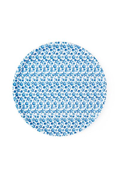 ZucciHome Zucci Home Blue Round Tray - 36 cm