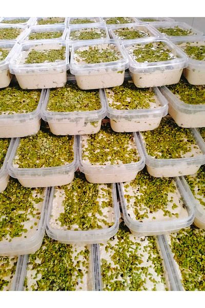 Öztecer 400 g * 2 Advantage Package - Special Product with Tahini and Date Juice with Pistachios Without Sugar