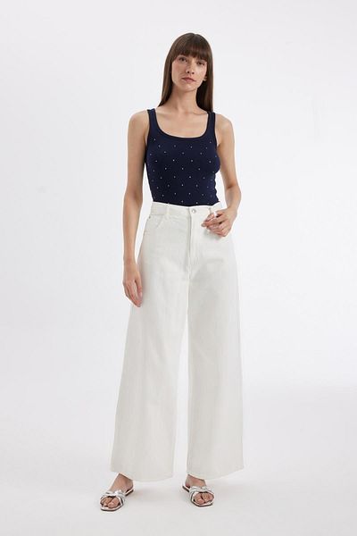 DeFacto Pruhované tílko Slim Fit s kulatým výstřihem - D1357Ax24Sm