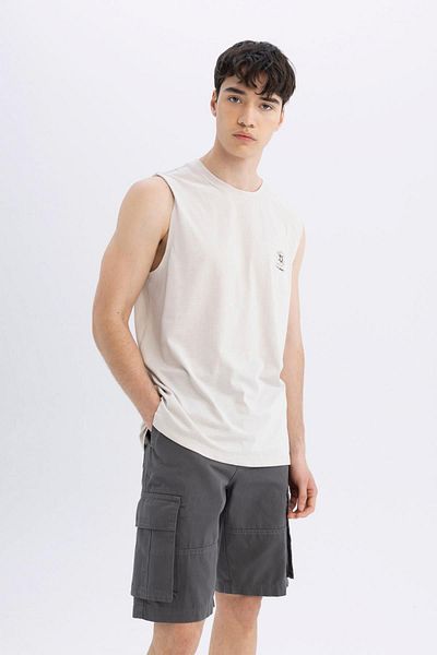 DeFacto Gabardine-Bermudashorts – Relax Fit, gerades Bein C5382ax24sm