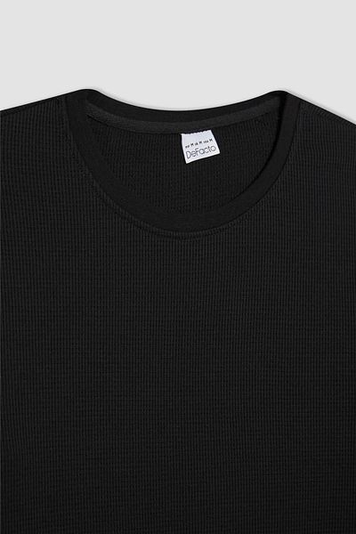 DeFacto Μακρυμάνικο Slim Fit Crew Neck T-shirt - A8929ax23au