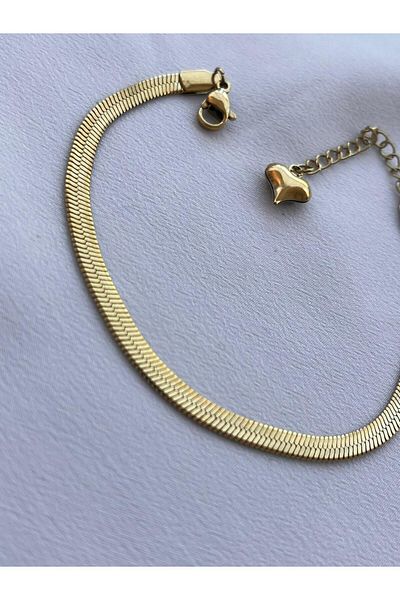Samira 21 cm Thick Stainless Steel Italian Flat Scrunch Bracelet