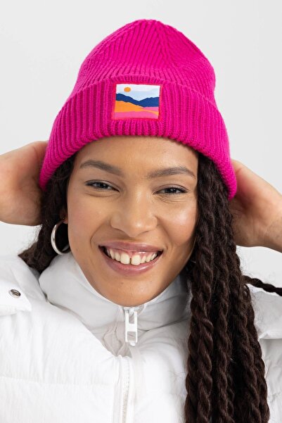 DeFacto Pletený dámský baret - tkaný štítek, A6330ax23wn