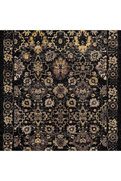 In House Soft Velvet Turkish Rectangular Door & Bath Mat -Black - 60x40 cm