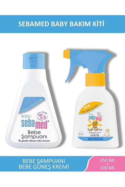 Sebamed Baby Şampuan 250 ml + Baby Çok Yönlü Koruyucu Güneş Spreyi SPF50 200 ml