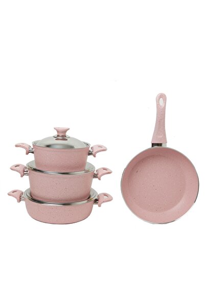 In House | 7 Pieces Turkish Granite Cookware Set With Steel Lid