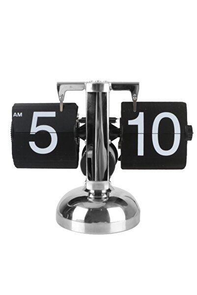 Genel Markalar Retro Lüks Masaüstü Otomatik Dijital Saat Kuvars Pilli Saat Ev Dekorları Retro Flip Saat