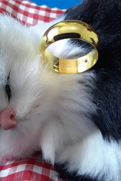 Boox99 Bombeli Söz Nişan Evlilik Alyans Altın Kaplama Yüzük 6 mm