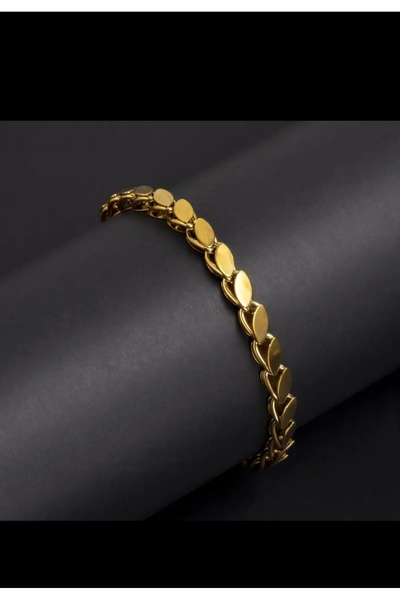 EMKSHOP Emk Shop سوار نسائي من الفولاذ المقاوم للصدأ 316L - ترتر الشعير، اللو...