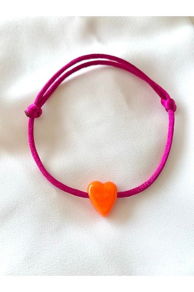 Misto Aksesuar Murano Glass Bead Heart Bracelet