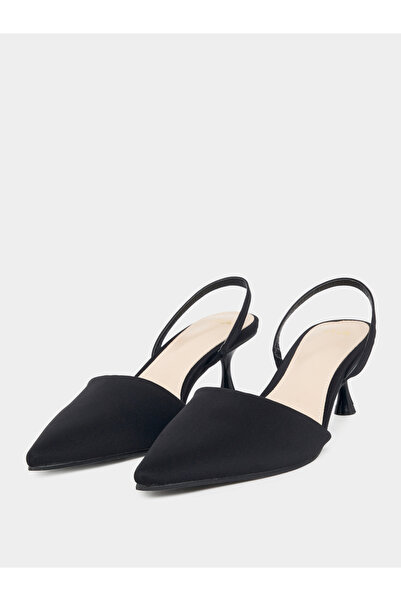 Styli Pointed Toe Ankle Tie Kitten Heel Pumps