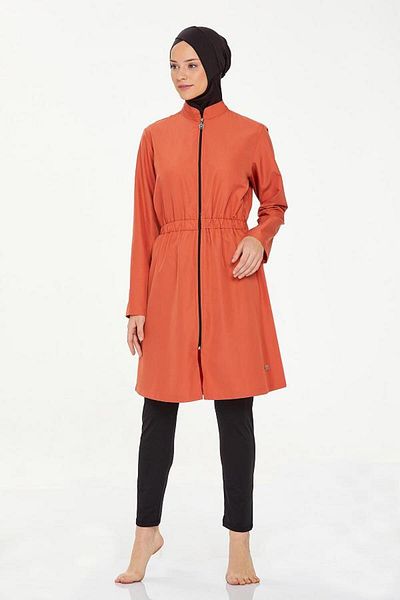 MARESİVA 8070 Model - Zippered Long Sleeve Swimsuit