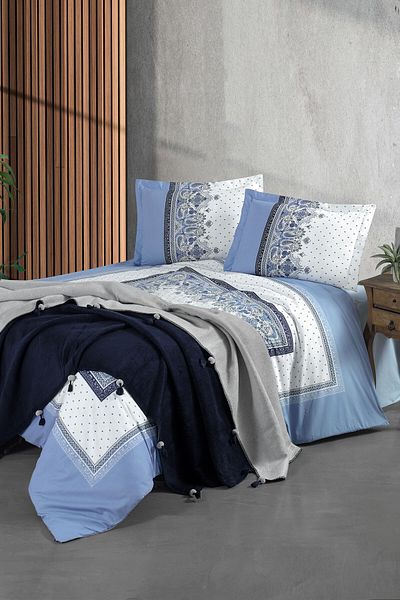 Ecosse La Vita - Navy Blue |   Double Blanket Duvet Cover Set