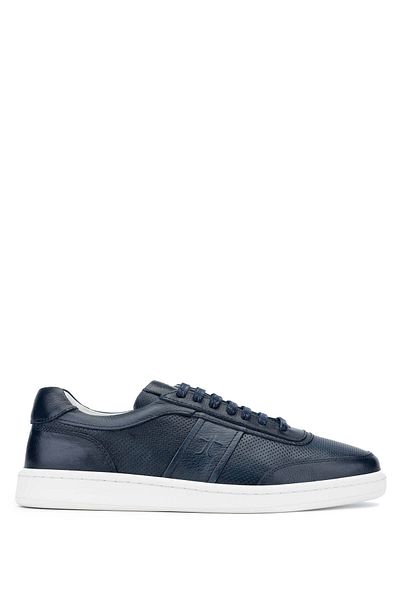 Tamer Tanca Men's Navy Blue Genuine Leather Casual Shoes