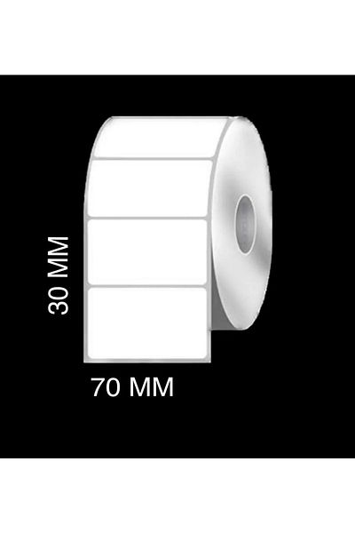 AYSAN ETİKET Aysan 30mmx70mm Blank Adhesive Coated Label
