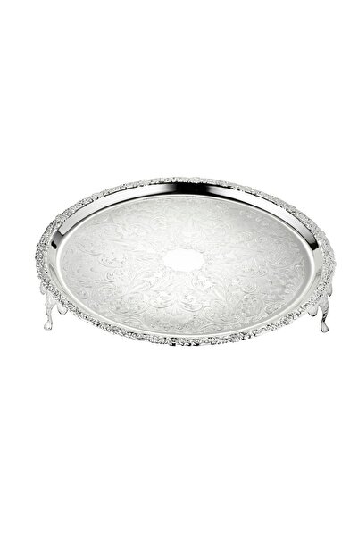 esdekor Ingiliz Queen Anne Büyük Yuvarlak Kek Standı Tepsisi Ayaklı 36cm 1 Ad...