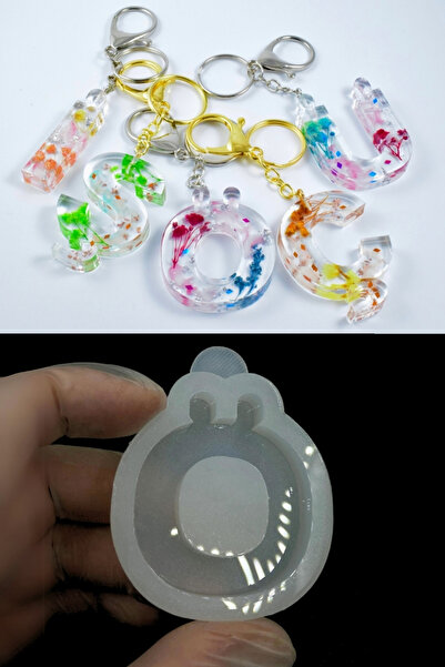 Aj Resincraft قالب حروف سيليكون إيبوكسي، حرف منقط، قالب سيليكون ذو طابع تركي