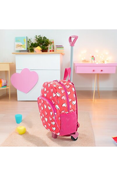 Shopiolog Çocuk Anaokulu Kreş Çekcekli Çanta 2 Bölmeli Suluklu Sırt Günlük Kullanım Baskılı Okul Öncesi Çanta