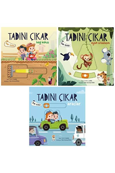 Sincap Kitap Tadını Çıkar Bağ Bahçe + Oyun Arkadaşım + Araçlar 3 Kitap Set (Hareketli Tak Çıkar Kitapları)