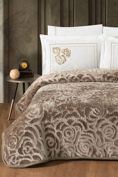 Ecosse Agossa Rose - Beige |   Double Blanket Set