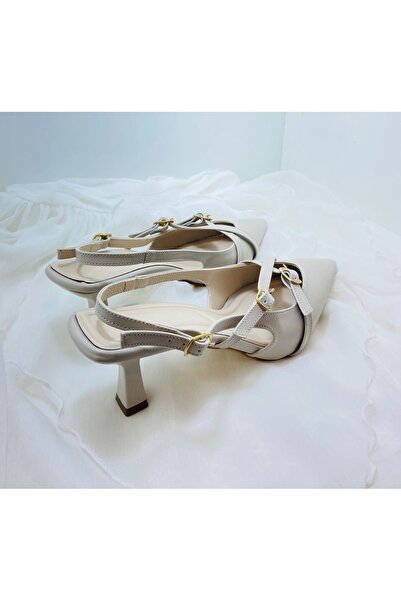 Felisya Butik Kadın Sivri Burun Rugan İki Bant Detaylı