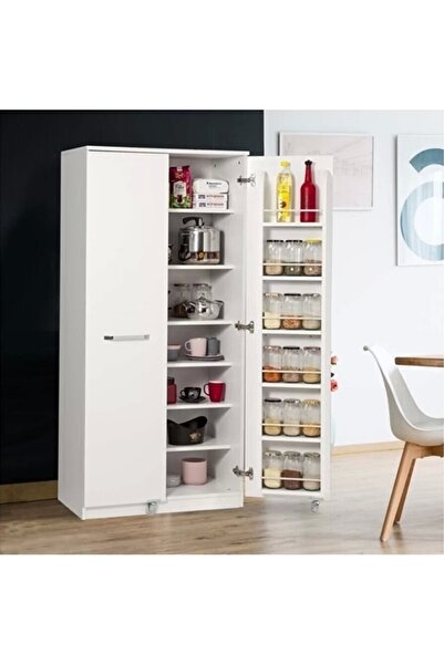 Evistro Kiler Dolabı 2 Kapaklı 165 Derece Açılır Kapak Çok Amaçlı Mutfak Dola...