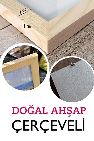 Artavessa Gerçek Ahşap Çerçeveli 3 Parça 3D Poster Tablo Seti