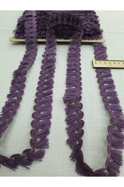 Esteks Dantel ve Tekstil Aksesuarları Cream Colored 5 Meters Stripe Tassel Fringe