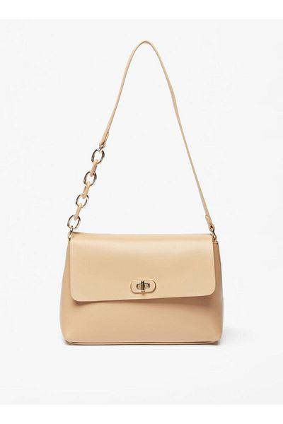 Flora Bella by Shoexpress Solid Shoulder Bag with Twist and Lock Closure