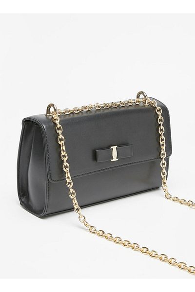 Flora Bella by Shoexpress Solid Crossbody Bag with Chain Strap