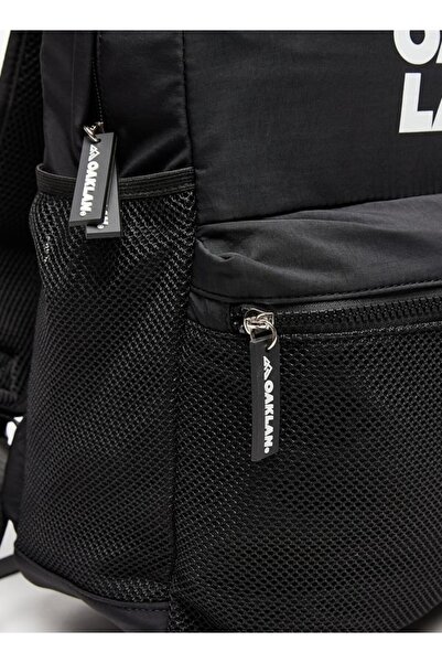 Oaklan by Shoexpress Logo Print Backpack with Adjustable Straps - 40x30x15 cm