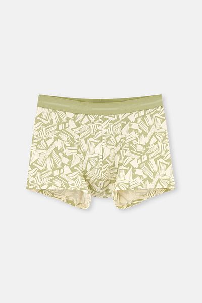 Dagi Boxer verde din bumbac 5210 - Set de 2 cu model