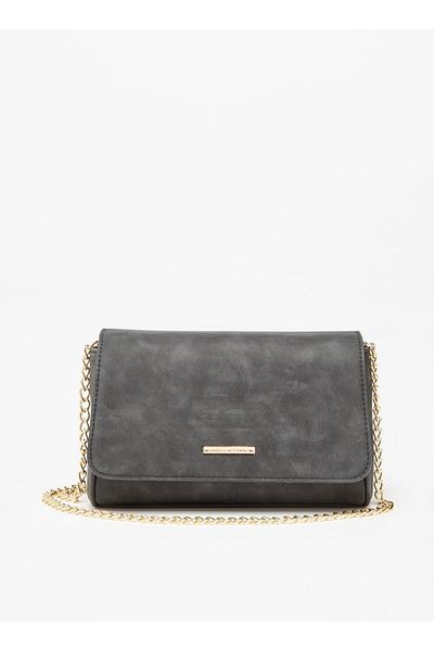 Flora Bella by Shoexpress Solid Crossbody Bag with Chain Strap