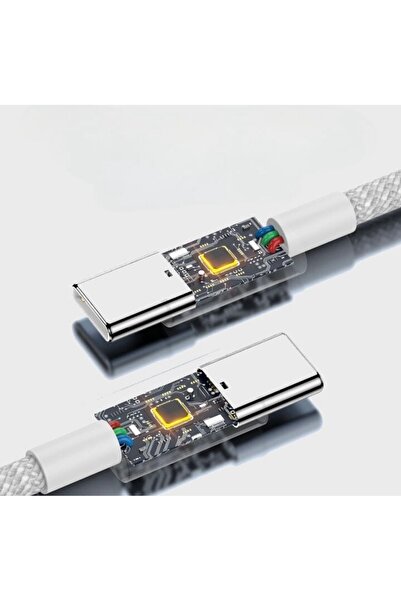 Ebotek Apple 240w Iphone 15 - 16 - 17 - Pro - Pro Max Type-c To Type-c Hasır 2 Metre Hızlı Şarj Kablosu
