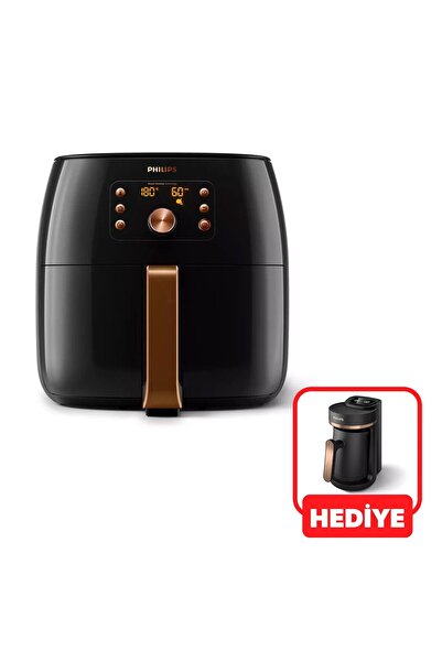 Philips 9000Seri Airfryer XXL Smart Sensing Fritöz 7.3 L Kapasite Philips Türk Kahve Makinesi Hediye