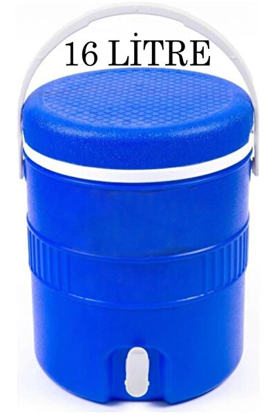 Tiesa Home Plastik 16 Litre Musluklu Soğuk Su Termosu Mavi