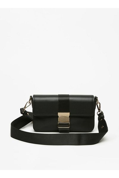 Flora Bella by Shoexpress Solid Crossbody Bag with Detachable Strap
