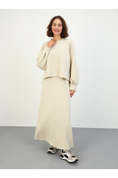 Benin Comfortable Soft Textured Suit - Ivory - Benin