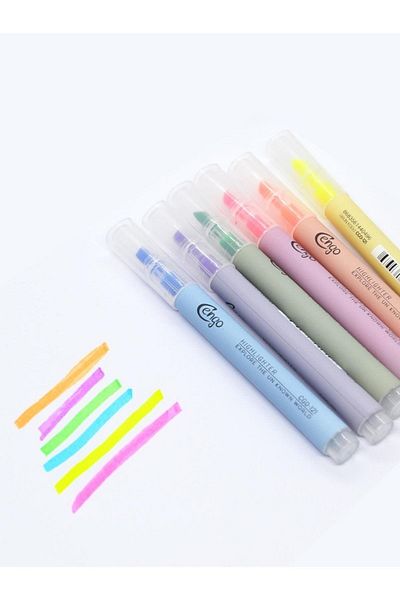 Cengo Highlighter Highlighter Set of 6 - Pastel Colors