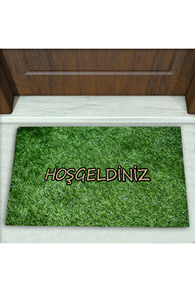 Colorix Carpet Çim Desenli Dekoratif Kapı Önü Paspası No: 1080