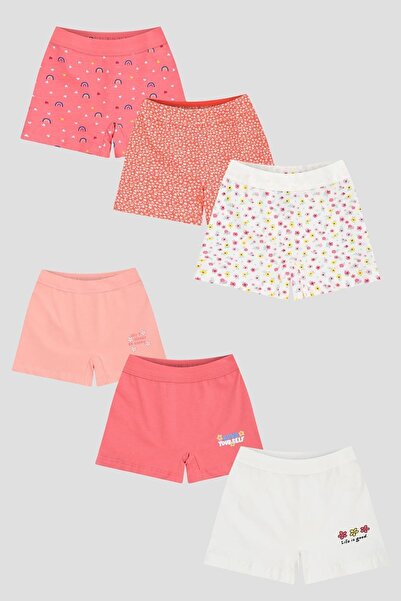 vitmo Set de 6 boxer din bumbac de primăvară și flori pentru fete